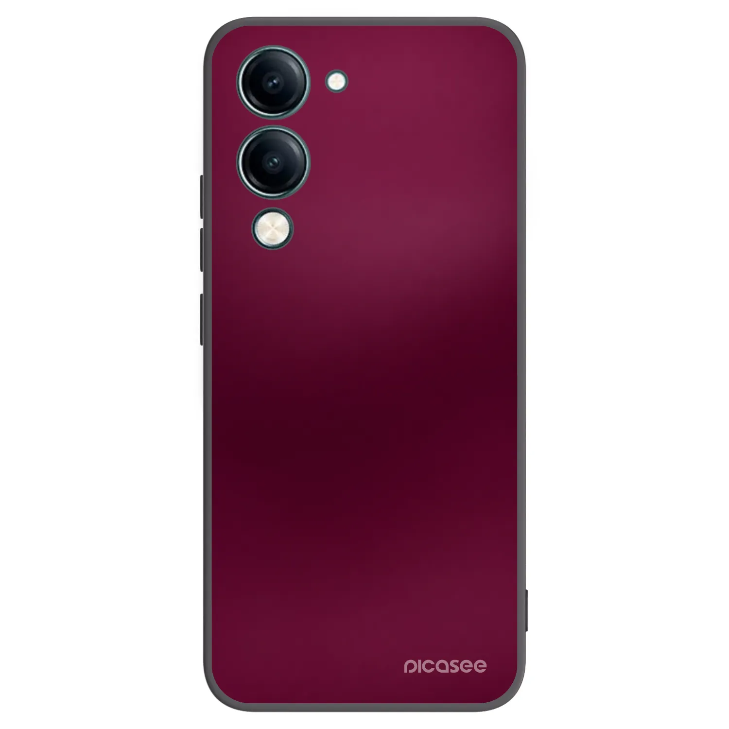 Picasee crna silikonska maskica za Vivo Y29s 5G - Velvet Bordeaux