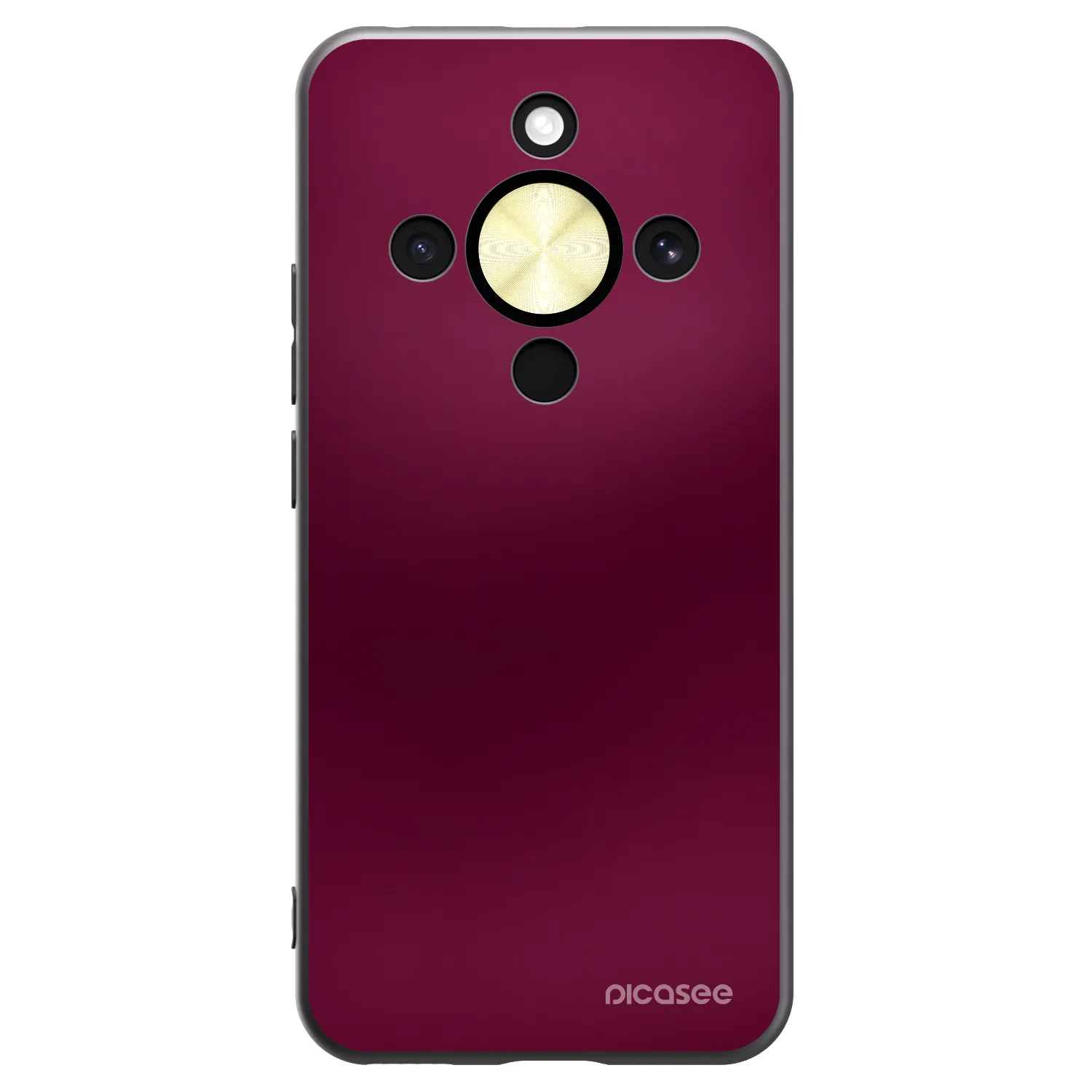 Picasee crna silikonska maskica za Honor Magic8 Lite 5G - Velvet Bordeaux