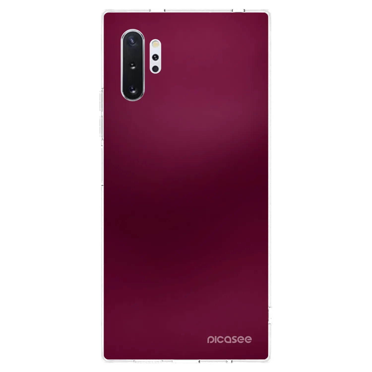 Picasee silikonska prozirna maskica za Samsung Galaxy Note 10+ N975F - Velvet Bordeaux