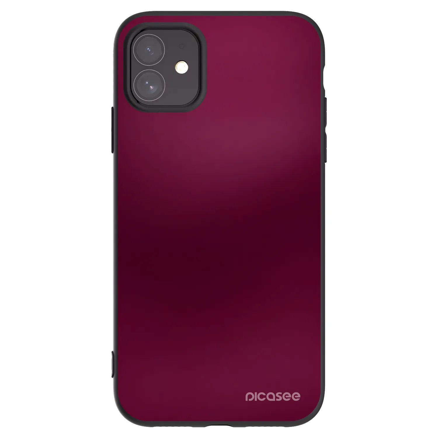 Picasee crna silikonska maskica za Apple iPhone 11 - Velvet Bordeaux