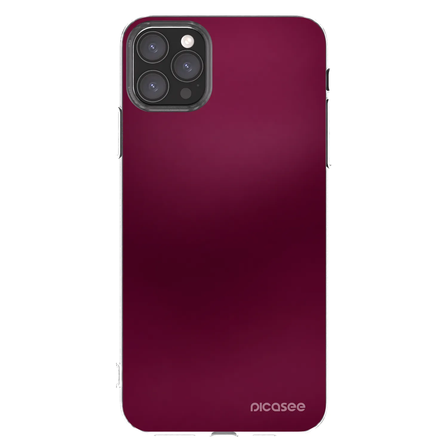 Picasee silikonska prozirna maskica za Apple iPhone 11 Pro Max - Velvet Bordeaux