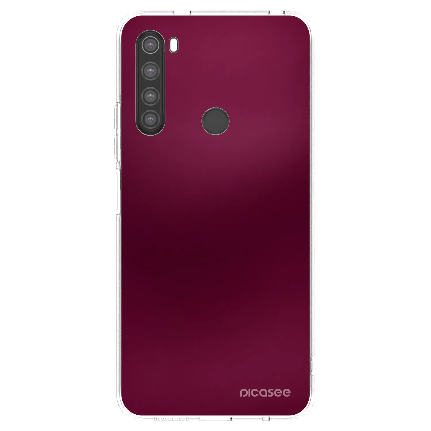 Picasee silikonska prozirna maskica za Xiaomi Redmi Note 8 - Velvet Bordeaux