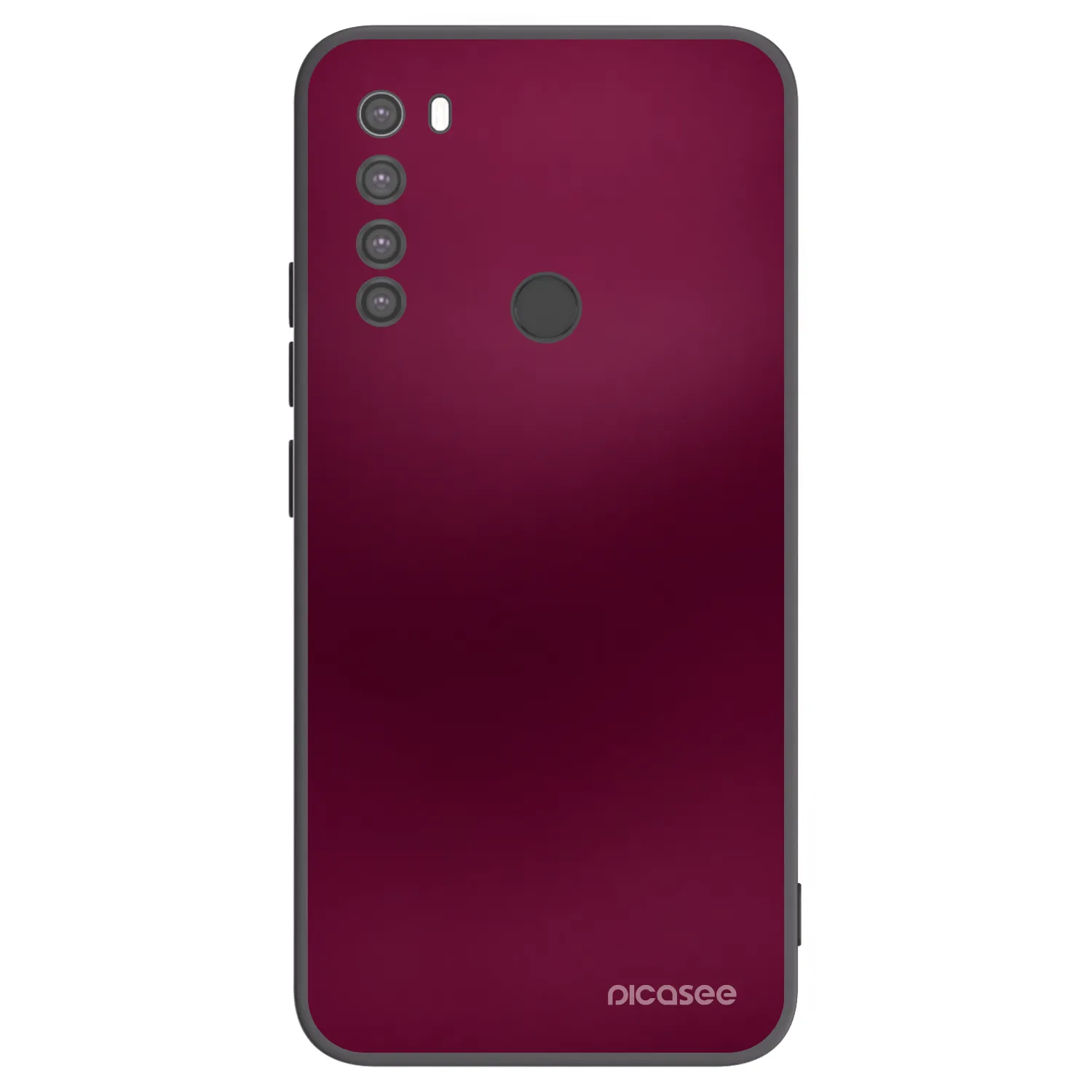Picasee crna silikonska maskica za Xiaomi Redmi Note 8 - Velvet Bordeaux