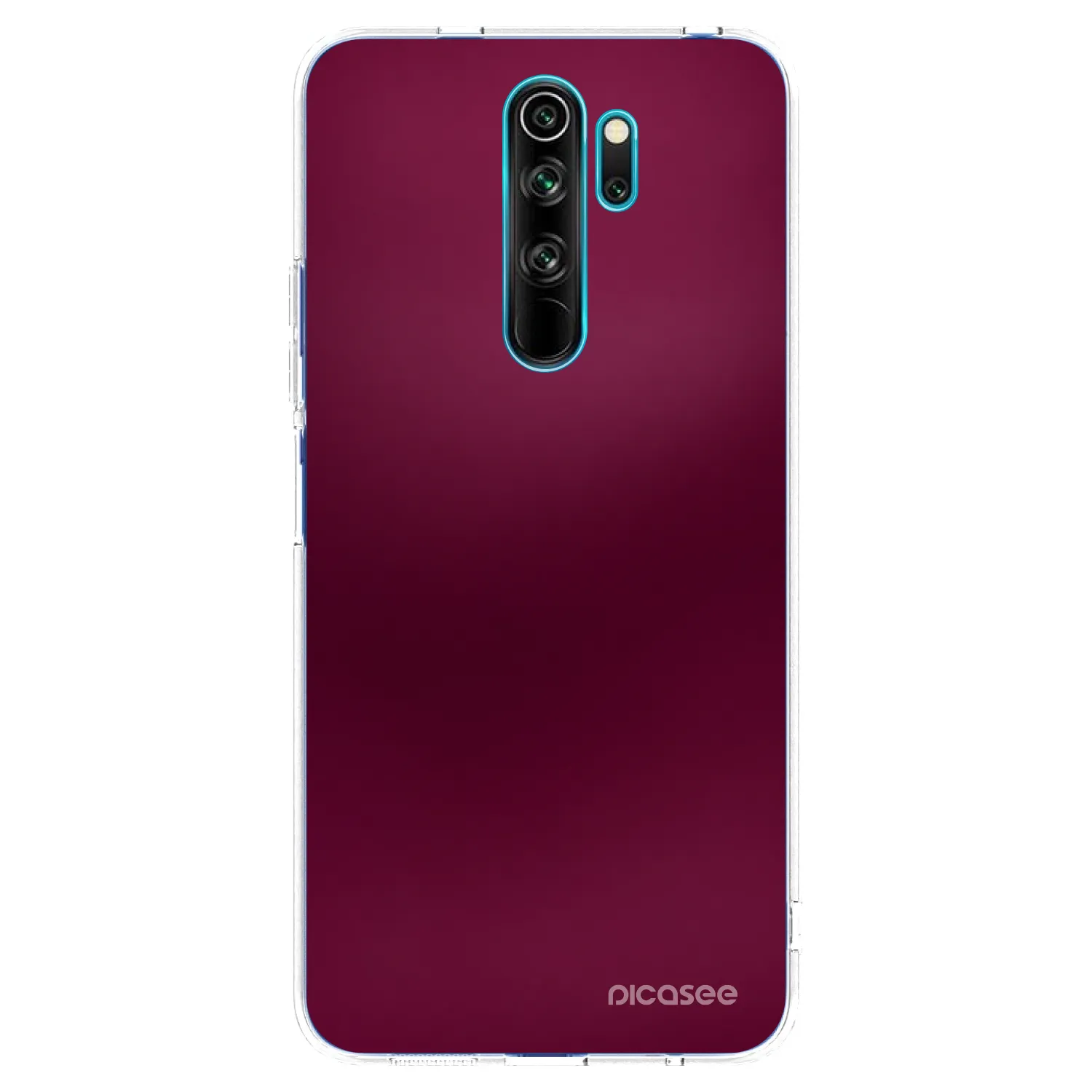 Picasee silikonska prozirna maskica za Xiaomi Redmi Note 8 Pro - Velvet Bordeaux