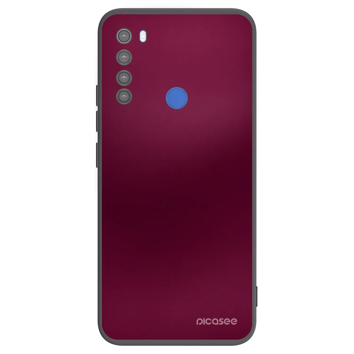 Picasee crna silikonska maskica za Xiaomi Redmi Note 8T - Velvet Bordeaux