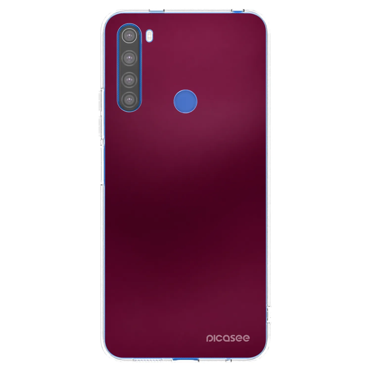Picasee silikonska prozirna maskica za Xiaomi Redmi Note 8T - Velvet Bordeaux
