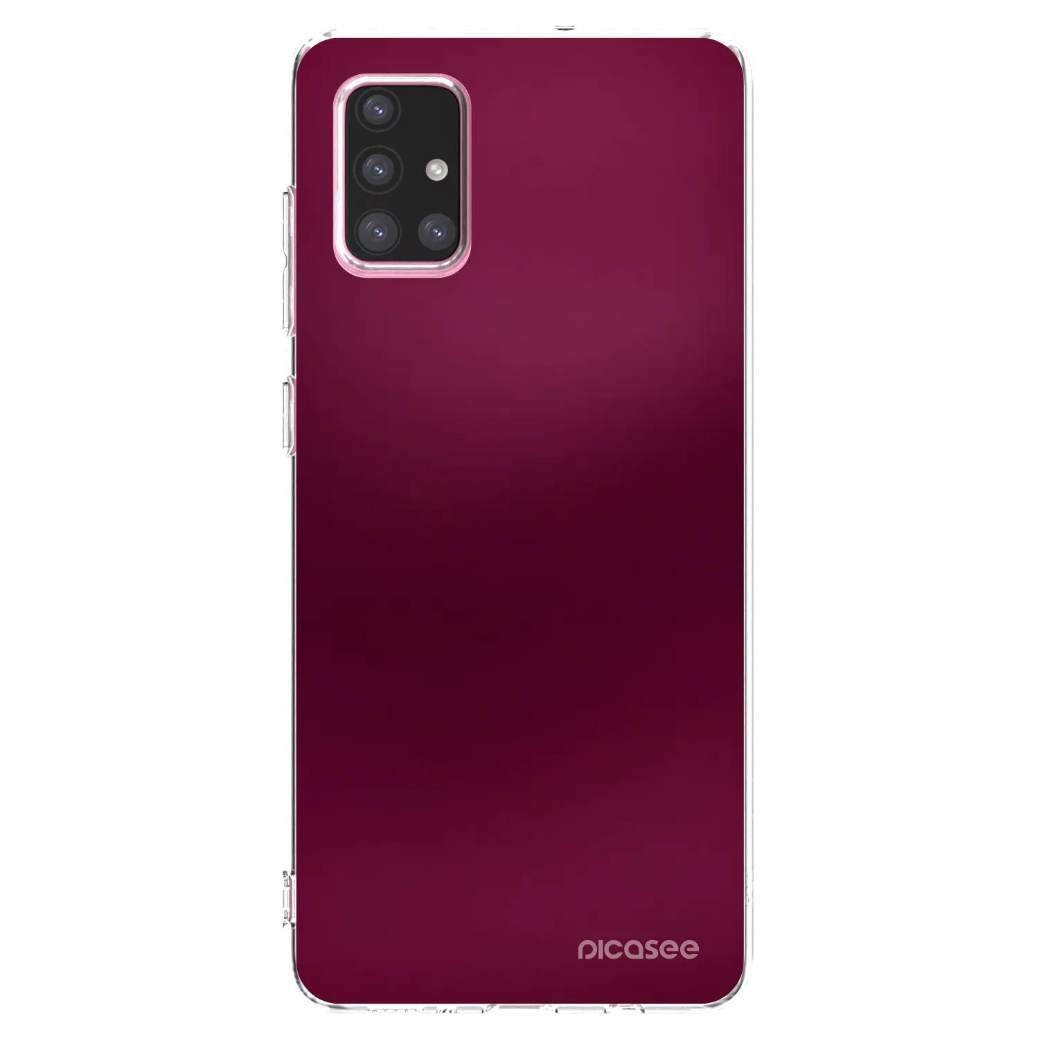 Picasee silikonska prozirna maskica za Samsung Galaxy A71 A715F - Velvet Bordeaux
