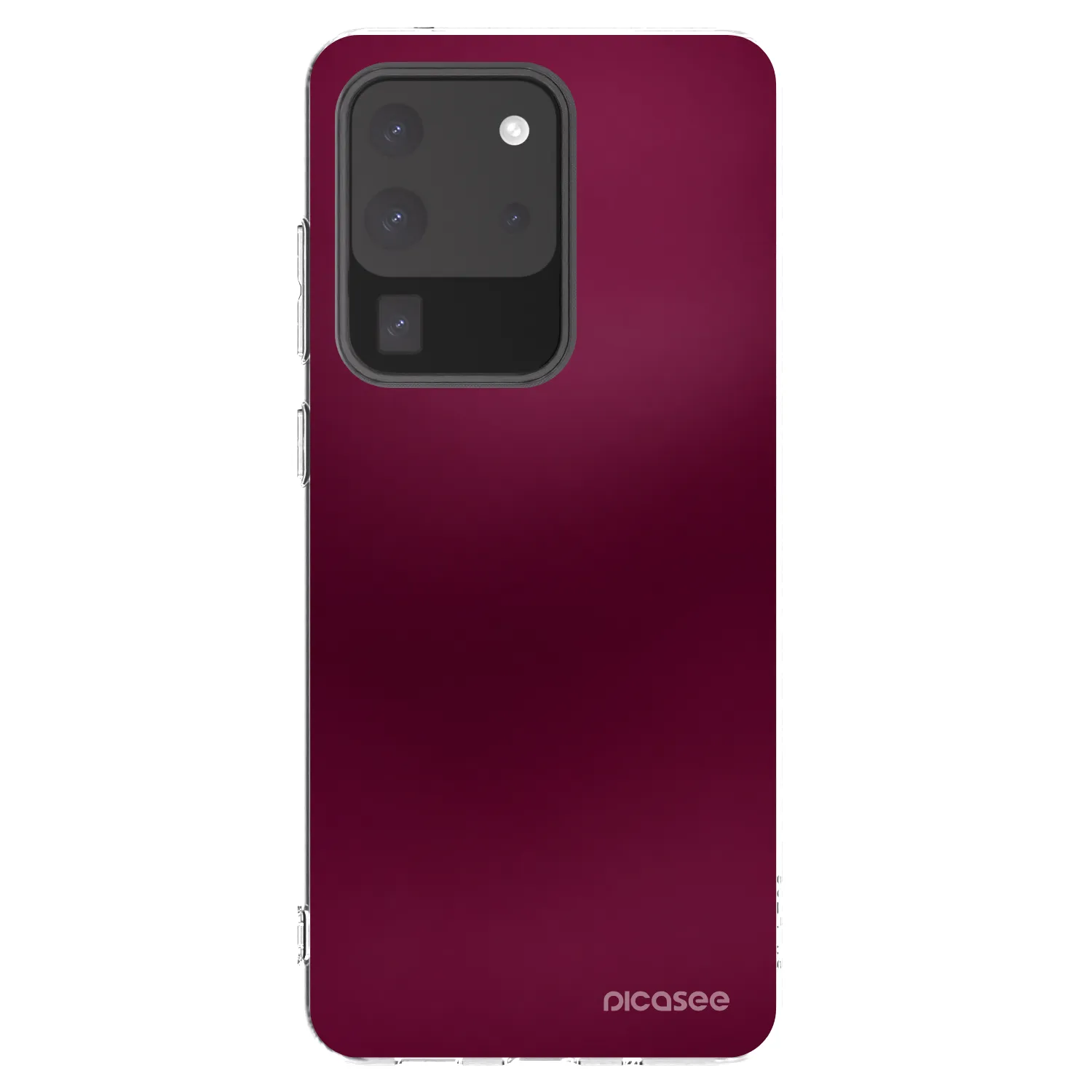 Picasee silikonska prozirna maskica za Samsung Galaxy S20 Ultra 5G G988F - Velvet Bordeaux