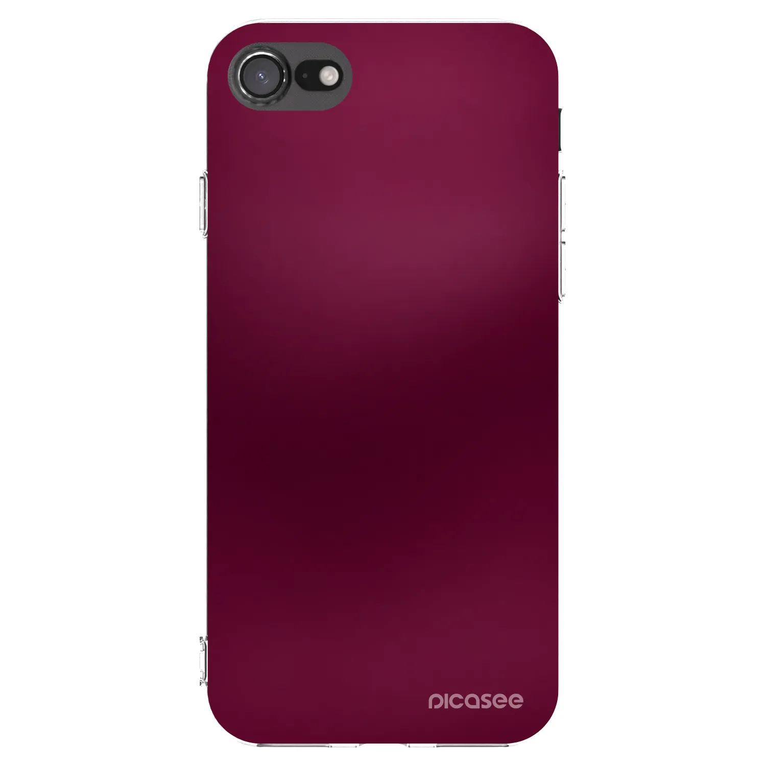 Picasee silikonska prozirna maskica za Apple iPhone SE 2020 - Velvet Bordeaux