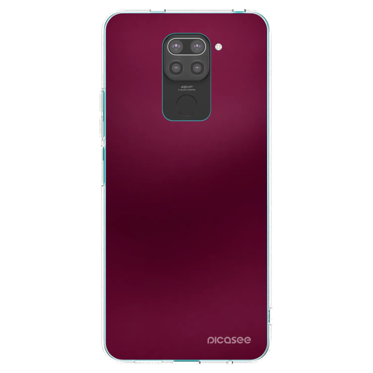 Picasee crna silikonska maskica za Xiaomi Redmi Note 9 - Velvet Bordeaux