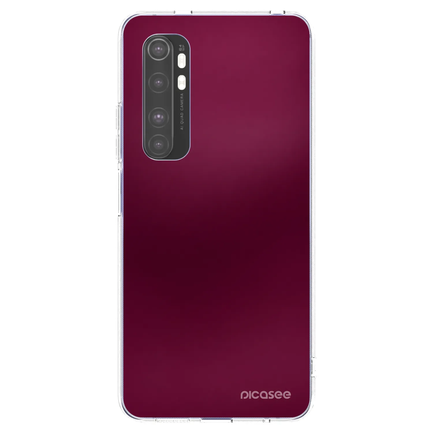 Picasee silikonska prozirna maskica za Xiaomi Mi Note 10 Lite - Velvet Bordeaux