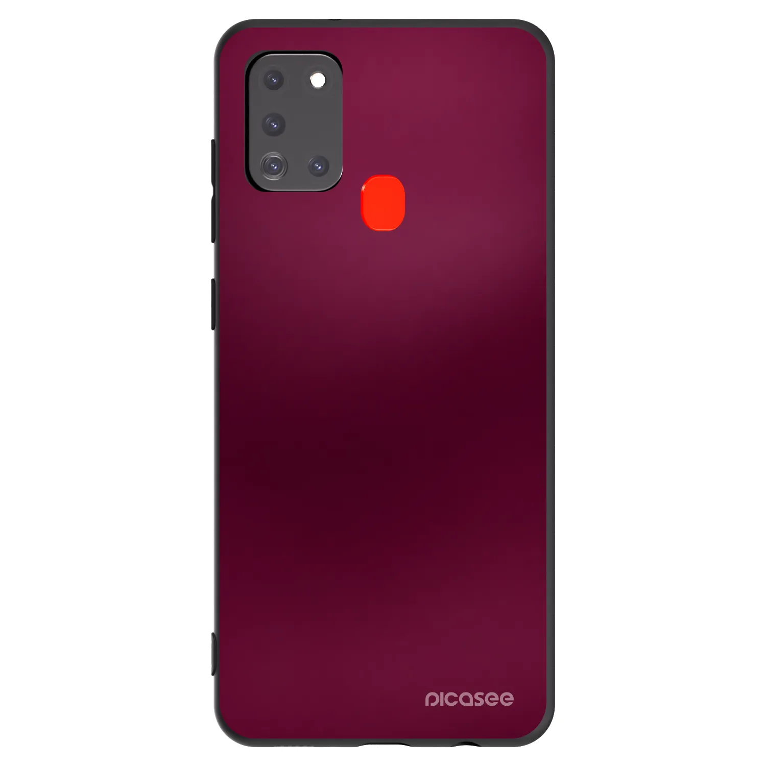 Picasee crna silikonska maskica za Samsung Galaxy A21s - Velvet Bordeaux