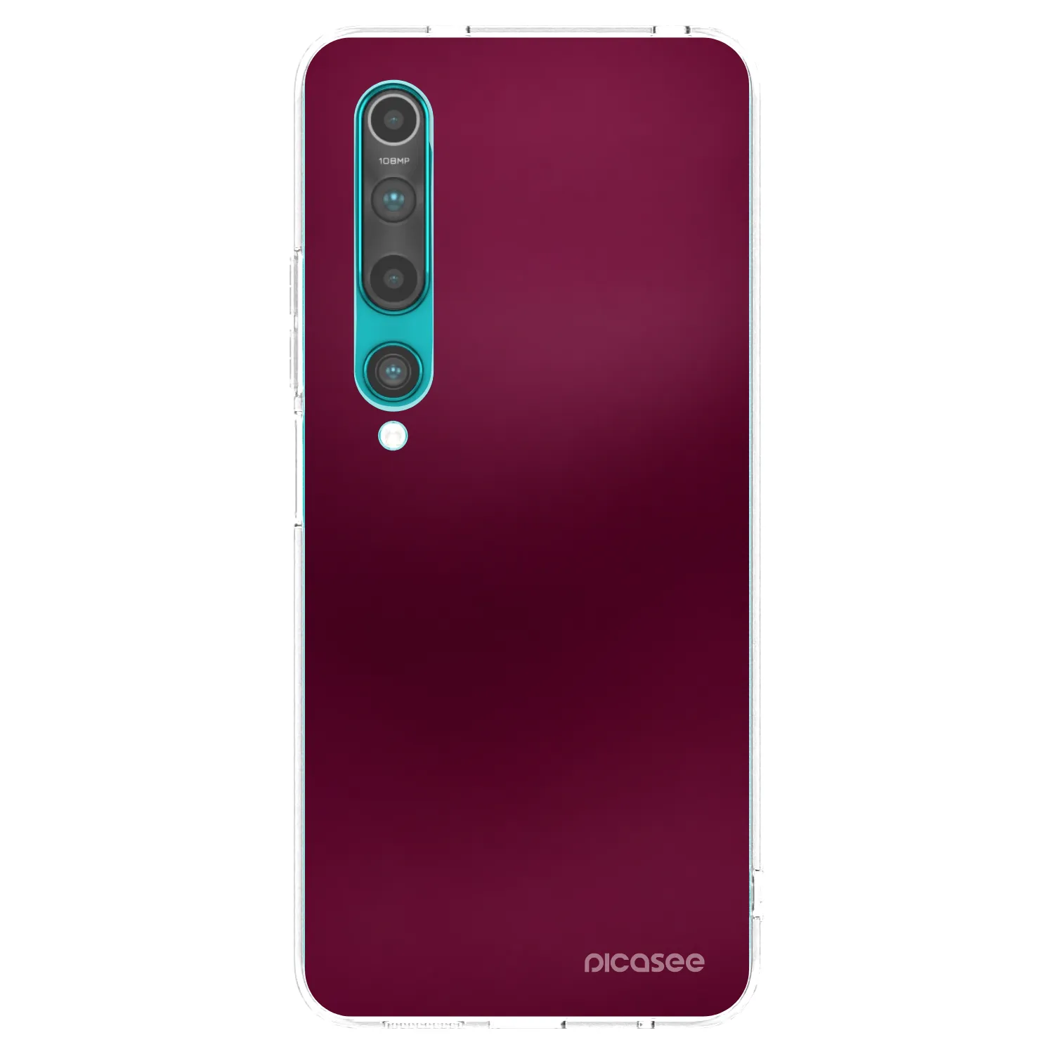 Picasee silikonska prozirna maskica za Xiaomi Mi 10 - Velvet Bordeaux