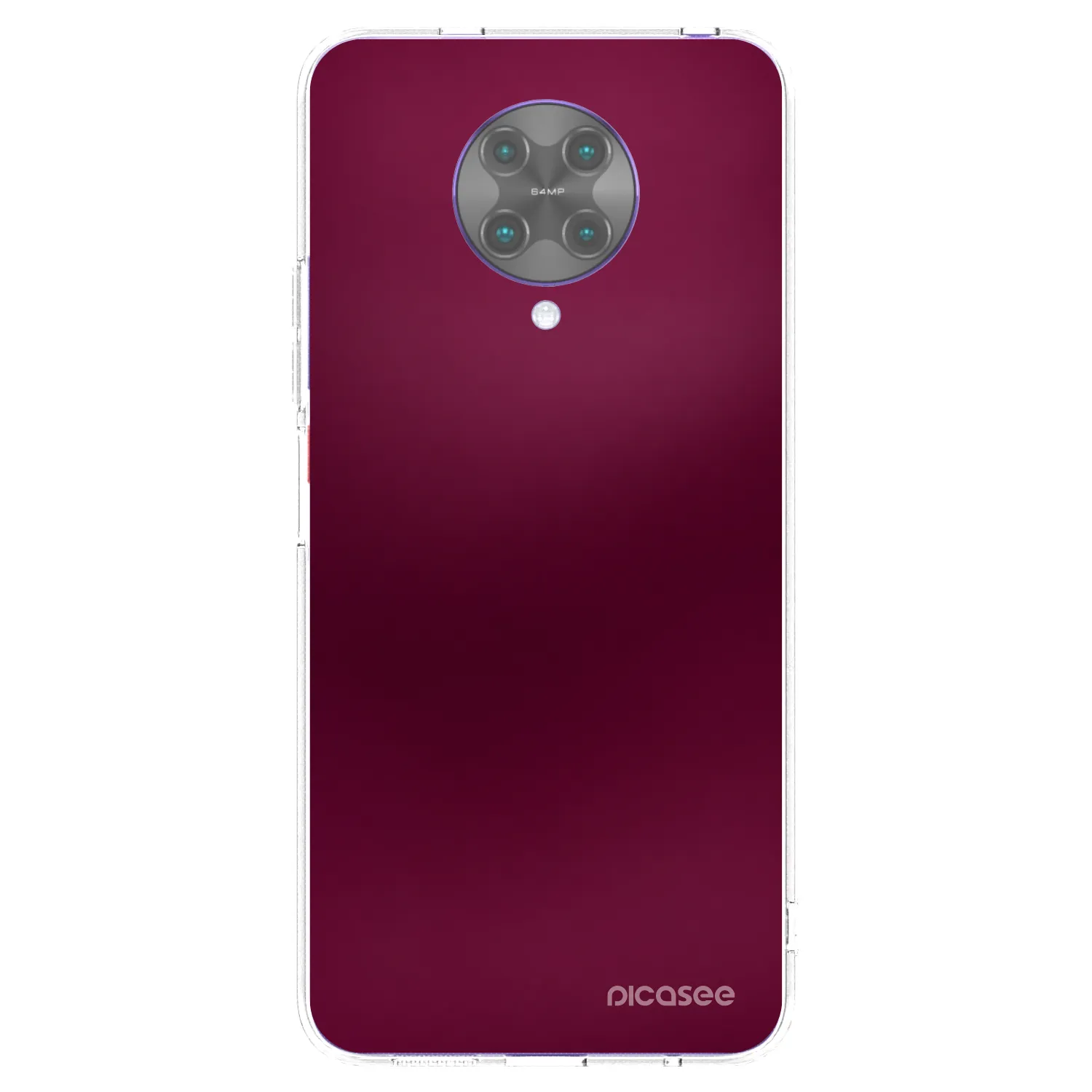 Picasee silikonska prozirna maskica za Xiaomi Poco F2 Pro - Velvet Bordeaux