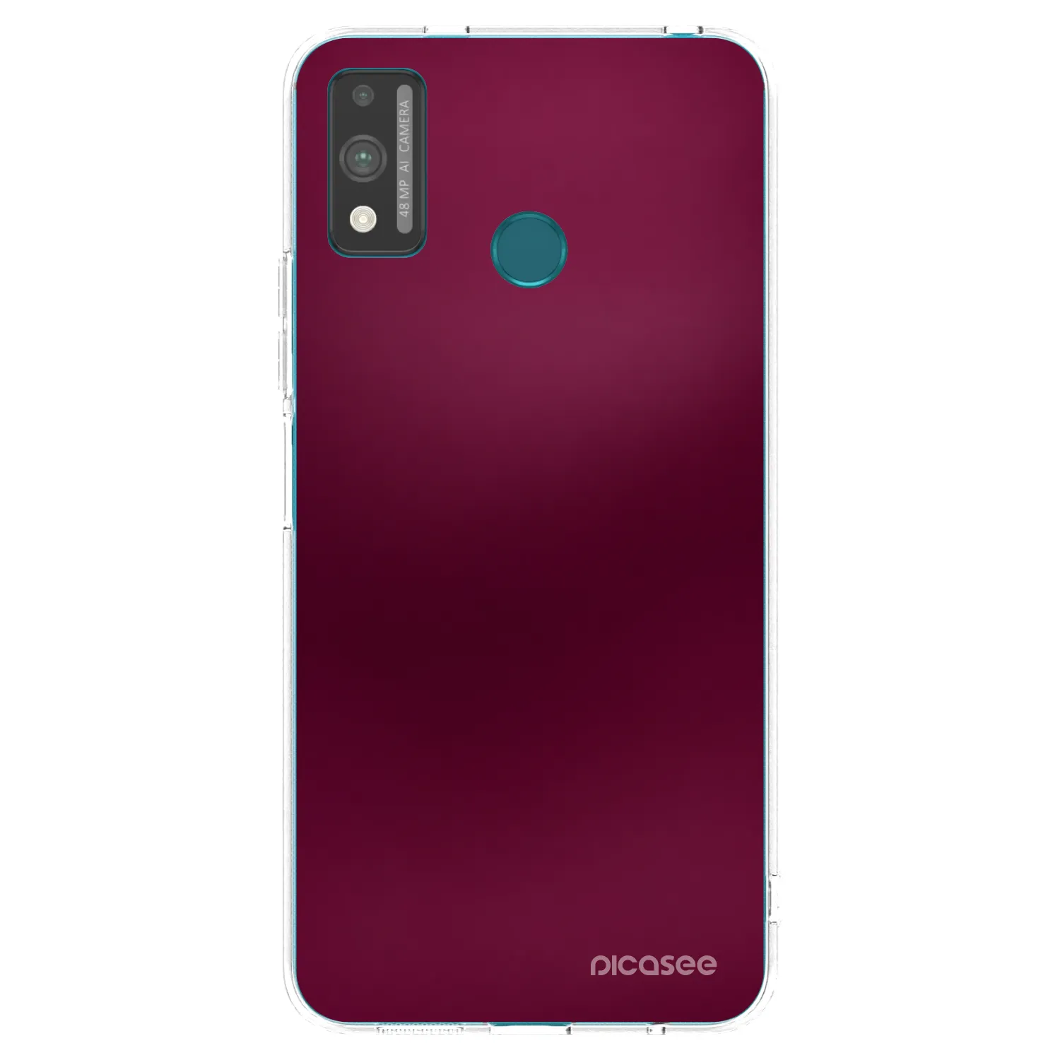 Picasee silikonska prozirna maskica za Honor 9X Lite - Velvet Bordeaux