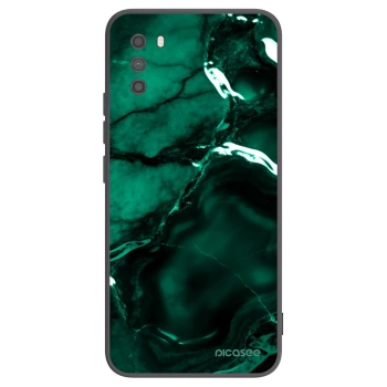 Picasee crna silikonska maskica za Xiaomi Poco M3 - Dark emerald