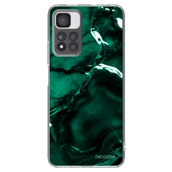 Picasee silikonska prozirna maskica za Xiaomi Redmi Note 11 Pro+ 5G - Dark emerald