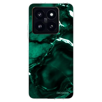 Picasee silikonska prozirna maskica za Xiaomi 14 Pro - Dark emerald