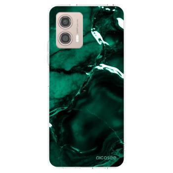 Picasee silikonska prozirna maskica za Motorola Moto G53 5G - Dark emerald