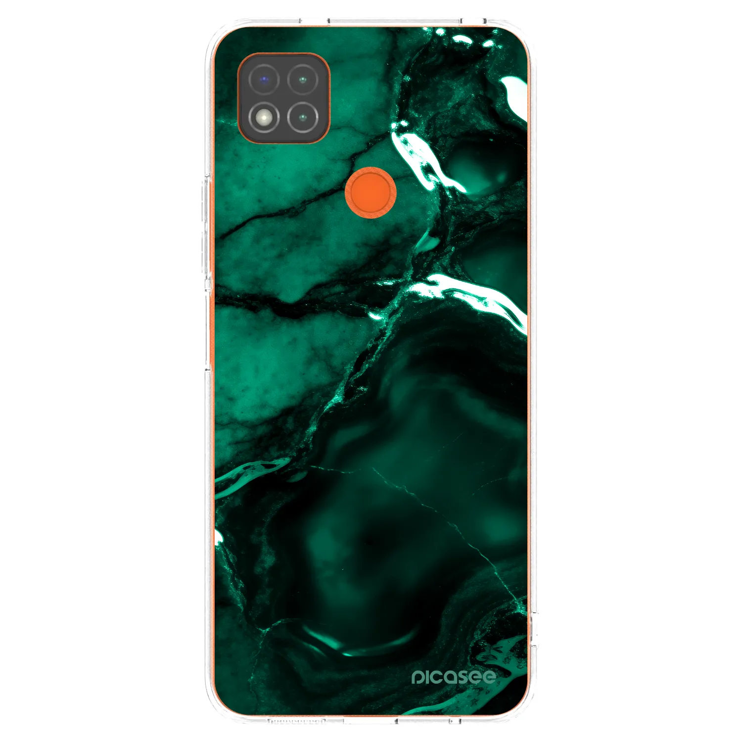 Picasee silikonska prozirna maskica za Xiaomi Redmi 9C - Dark emerald