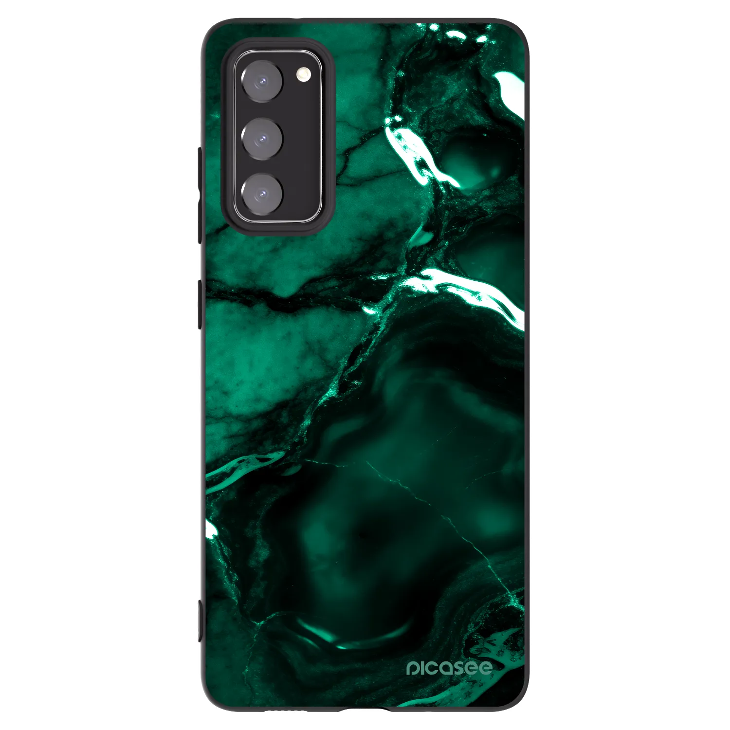 Picasee crna silikonska maskica za Samsung Galaxy S20 FE - Dark emerald