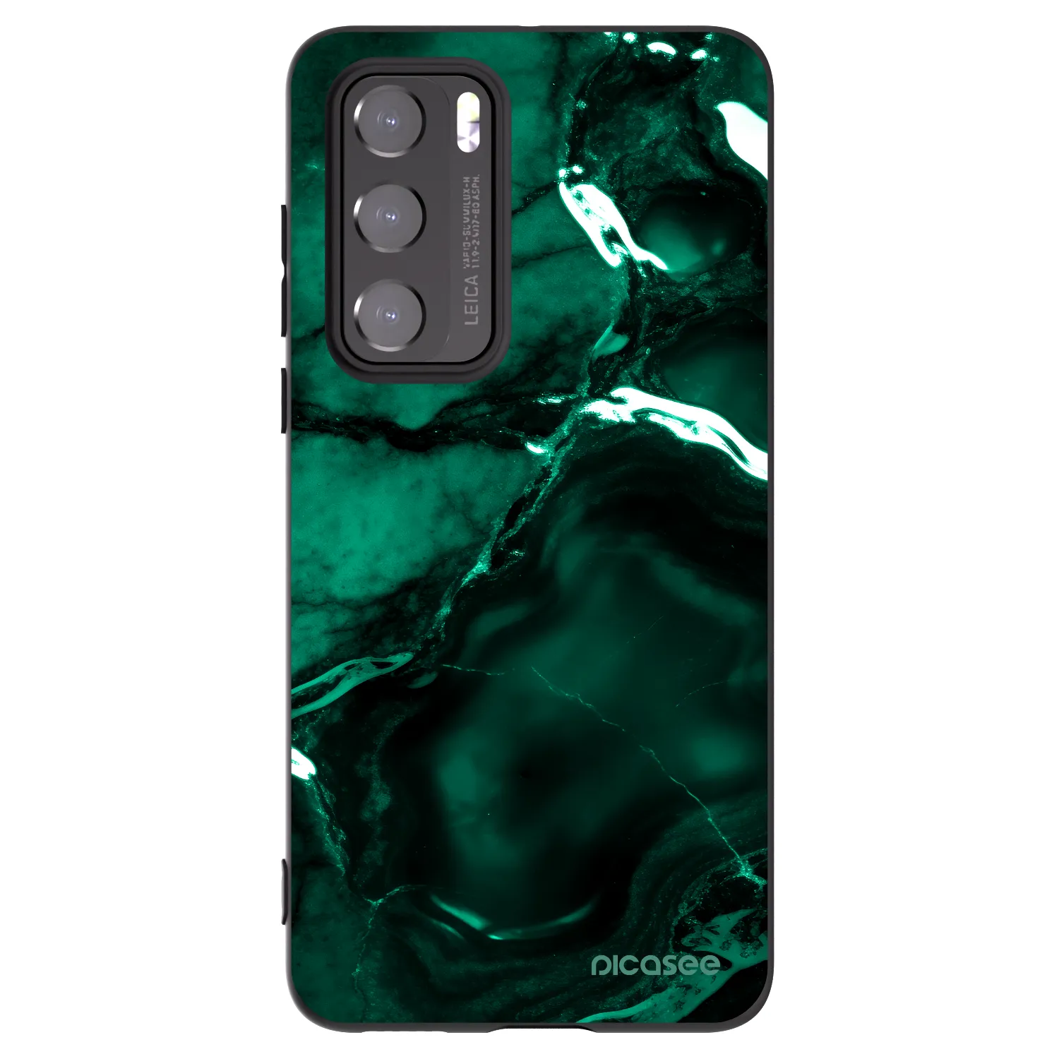 Picasee crna silikonska maskica za Huawei P40 - Dark emerald