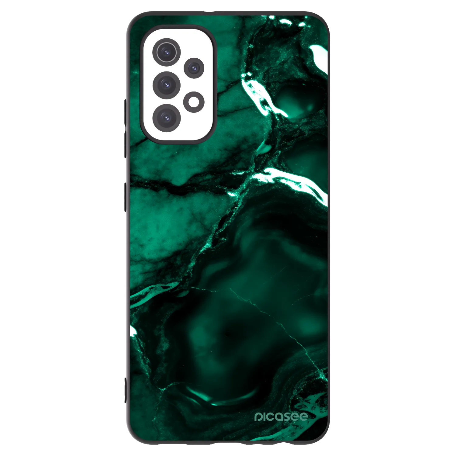 Picasee crna silikonska maskica za Samsung Galaxy A32 5G A326B - Dark emerald