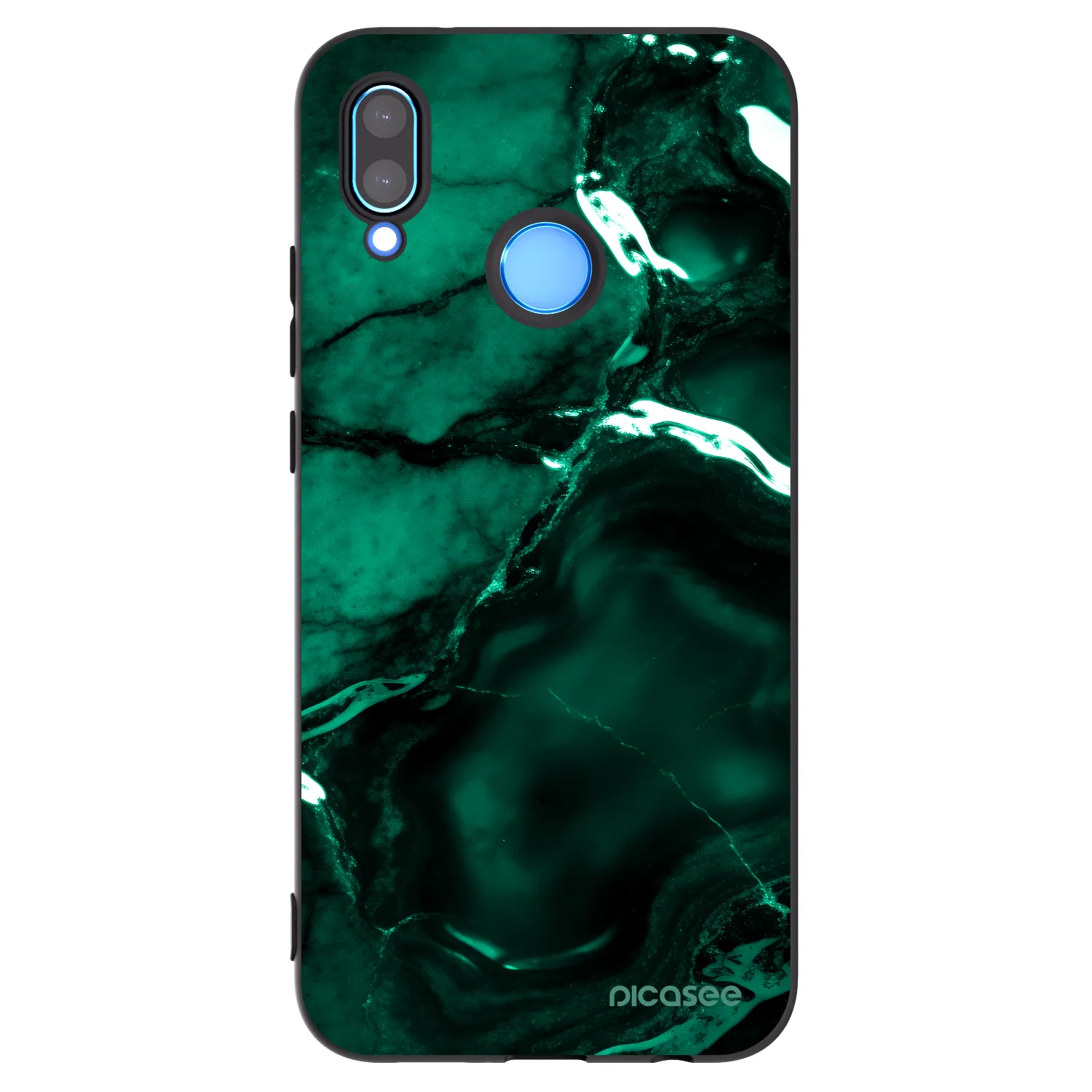 Picasee crna silikonska maskica za Huawei P20 Lite - Dark emerald