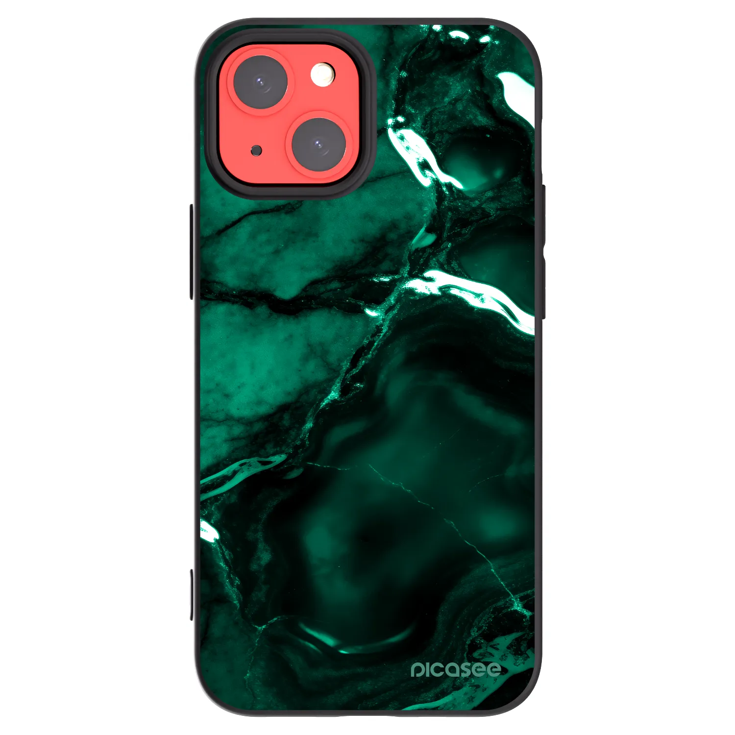 Picasee crna silikonska maskica za Apple iPhone 13 mini - Dark emerald