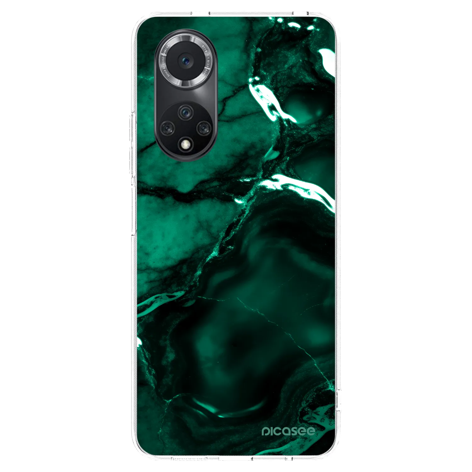 Picasee silikonska prozirna maskica za Huawei Nova 9 SE - Dark emerald