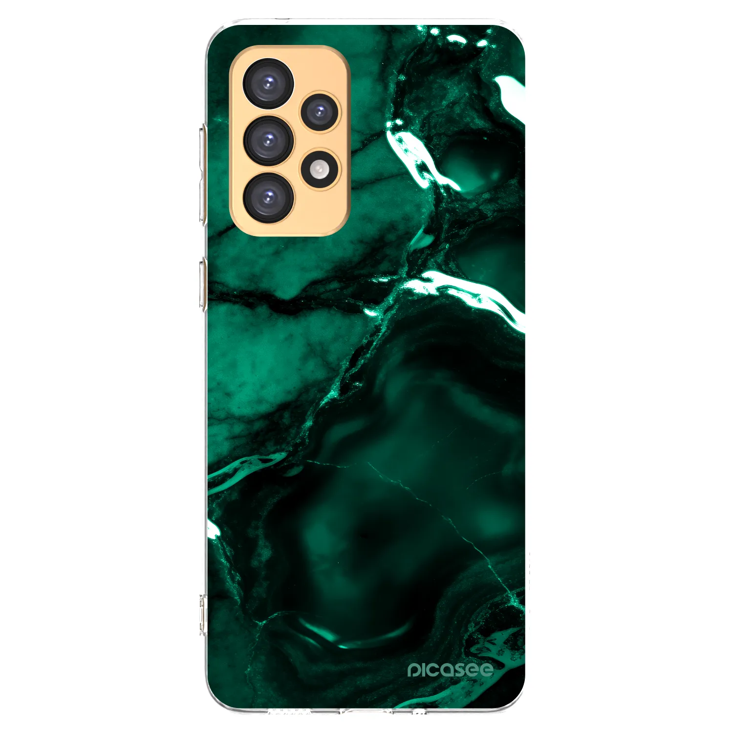 Picasee silikonska prozirna maskica za Samsung Galaxy A33 5G A336 - Dark emerald