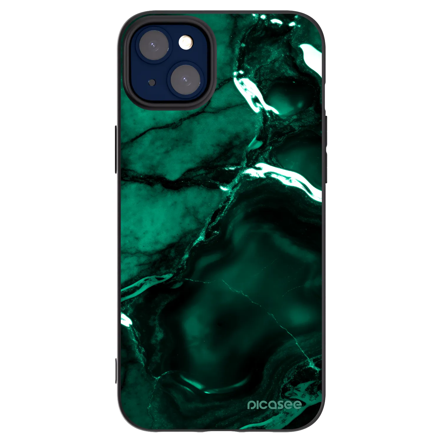 Picasee crna silikonska maskica za Apple iPhone 14 Plus - Dark emerald