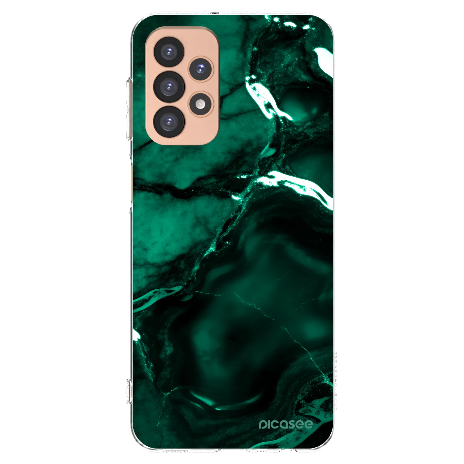 Picasee silikonska prozirna maskica za Samsung Galaxy A23 A236B 5G - Dark emerald