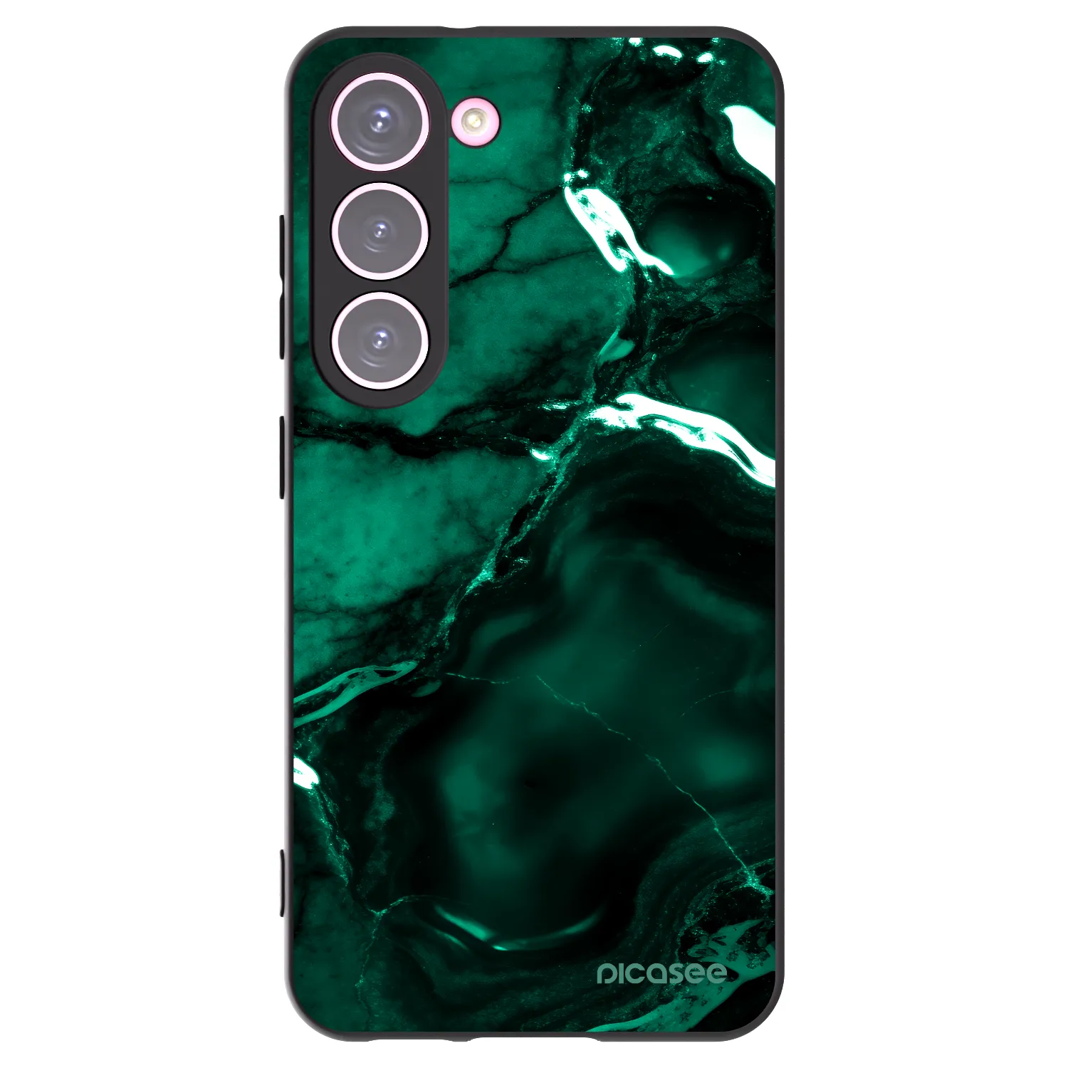 Picasee crna silikonska maskica za Samsung Galaxy S23 5G - Dark emerald