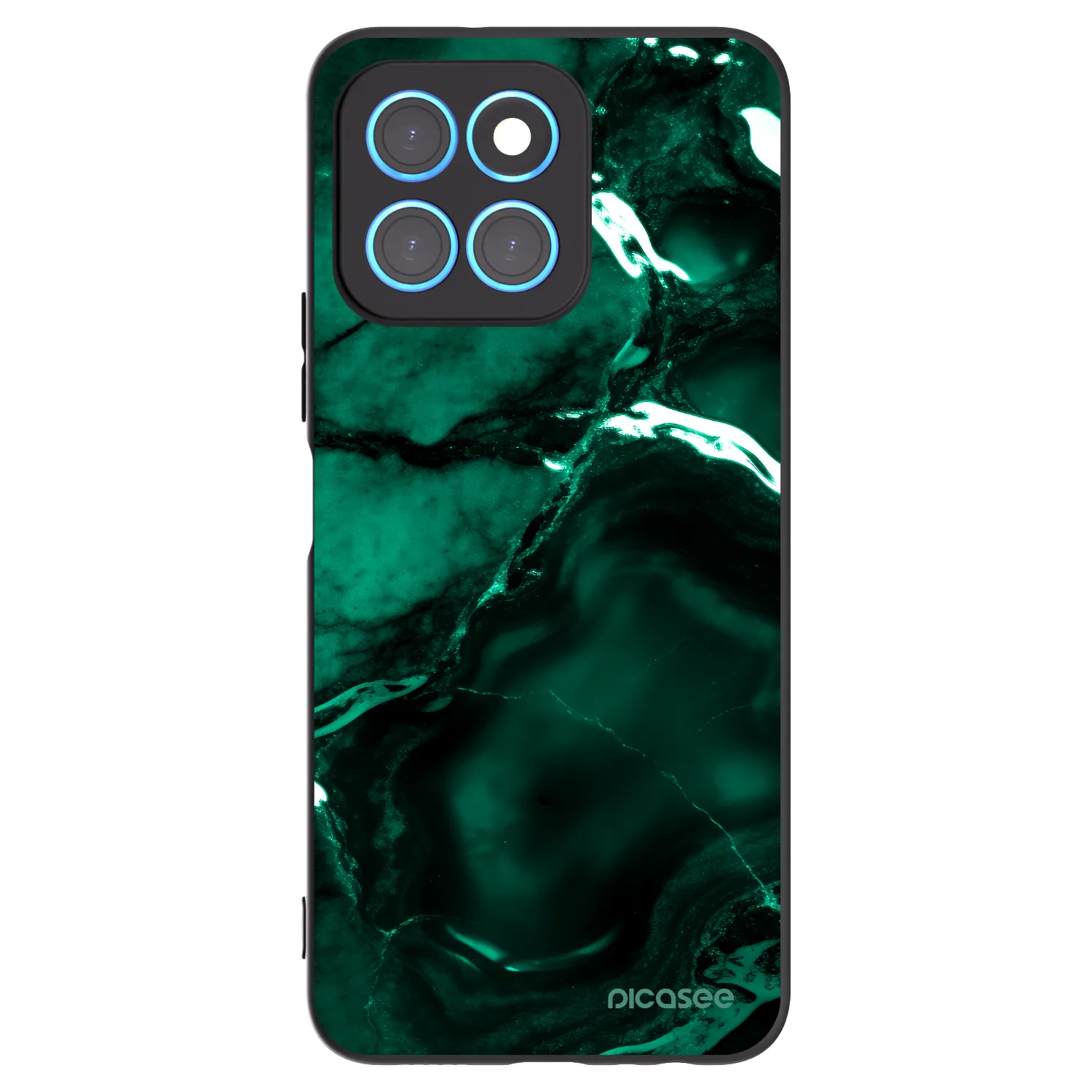 Picasee crna silikonska maskica za Honor X6 - Dark emerald