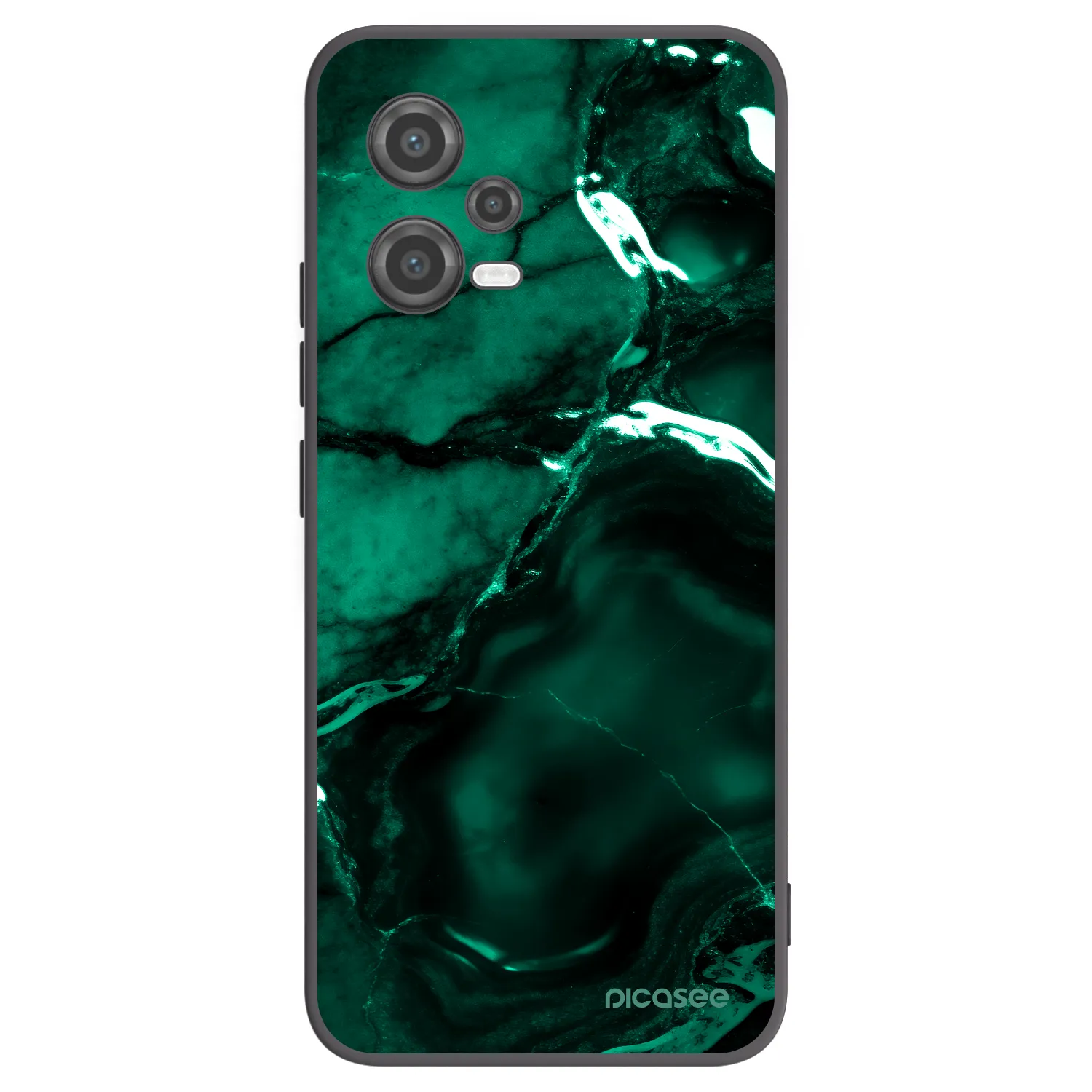Picasee crna silikonska maskica za Xiaomi Poco X5 - Dark emerald
