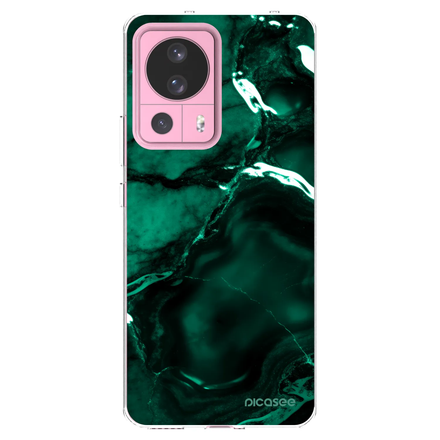 Picasee silikonska prozirna maskica za Xiaomi 13 Lite - Dark emerald