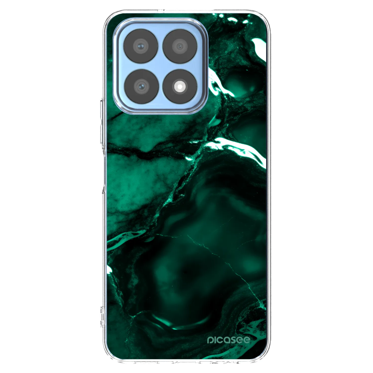 Picasee silikonska prozirna maskica za Honor X8a - Dark emerald