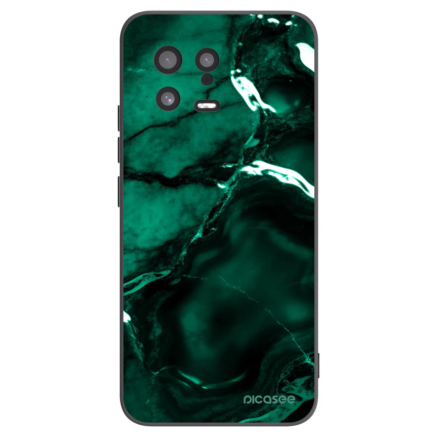 Picasee crna silikonska maskica za Xiaomi 13 - Dark emerald
