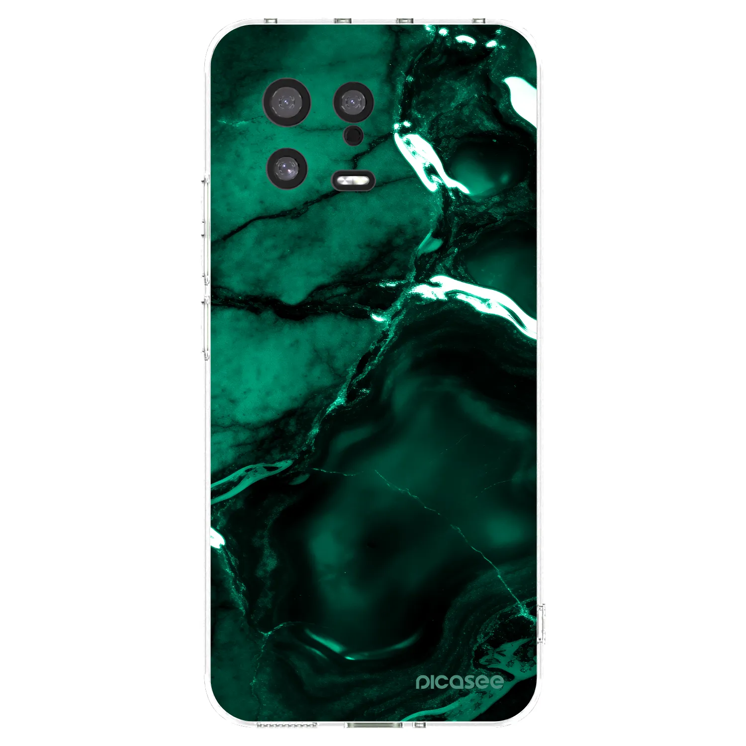 Picasee silikonska prozirna maskica za Xiaomi 13 - Dark emerald