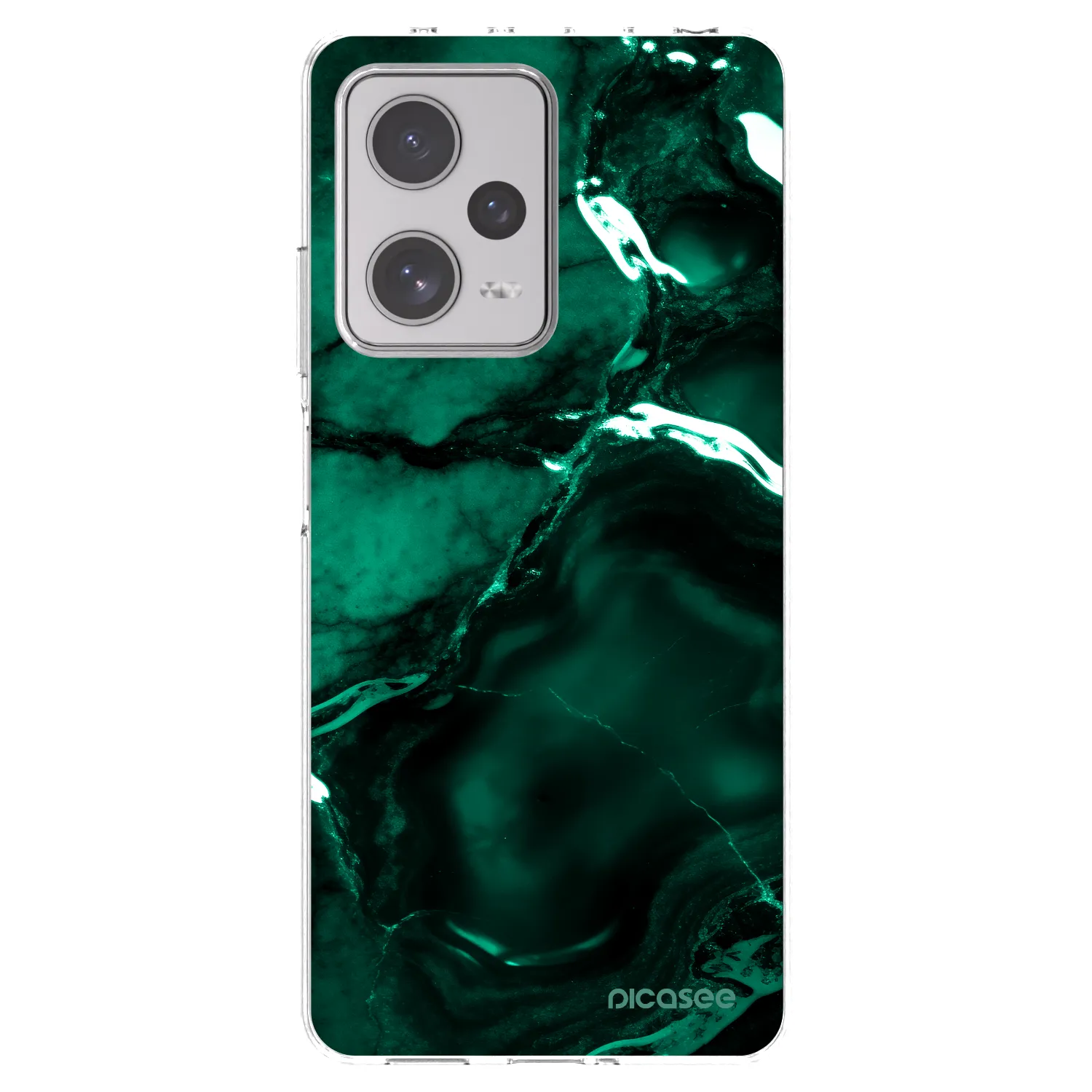 Picasee silikonska prozirna maskica za Xiaomi Redmi Note 12 Pro+ 5G - Dark emerald