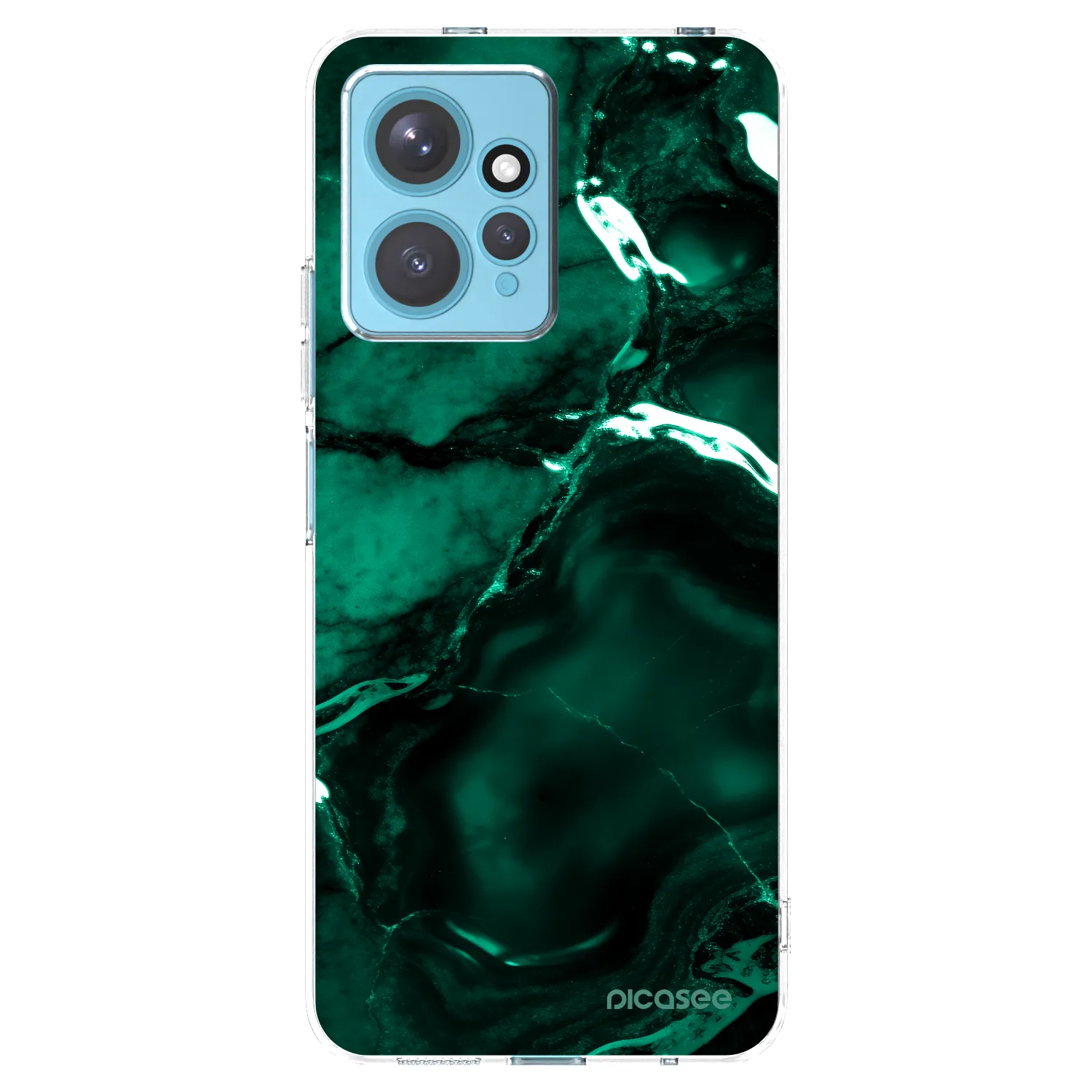 Picasee silikonska prozirna maskica za Xiaomi Redmi Note 12 4G - Dark emerald