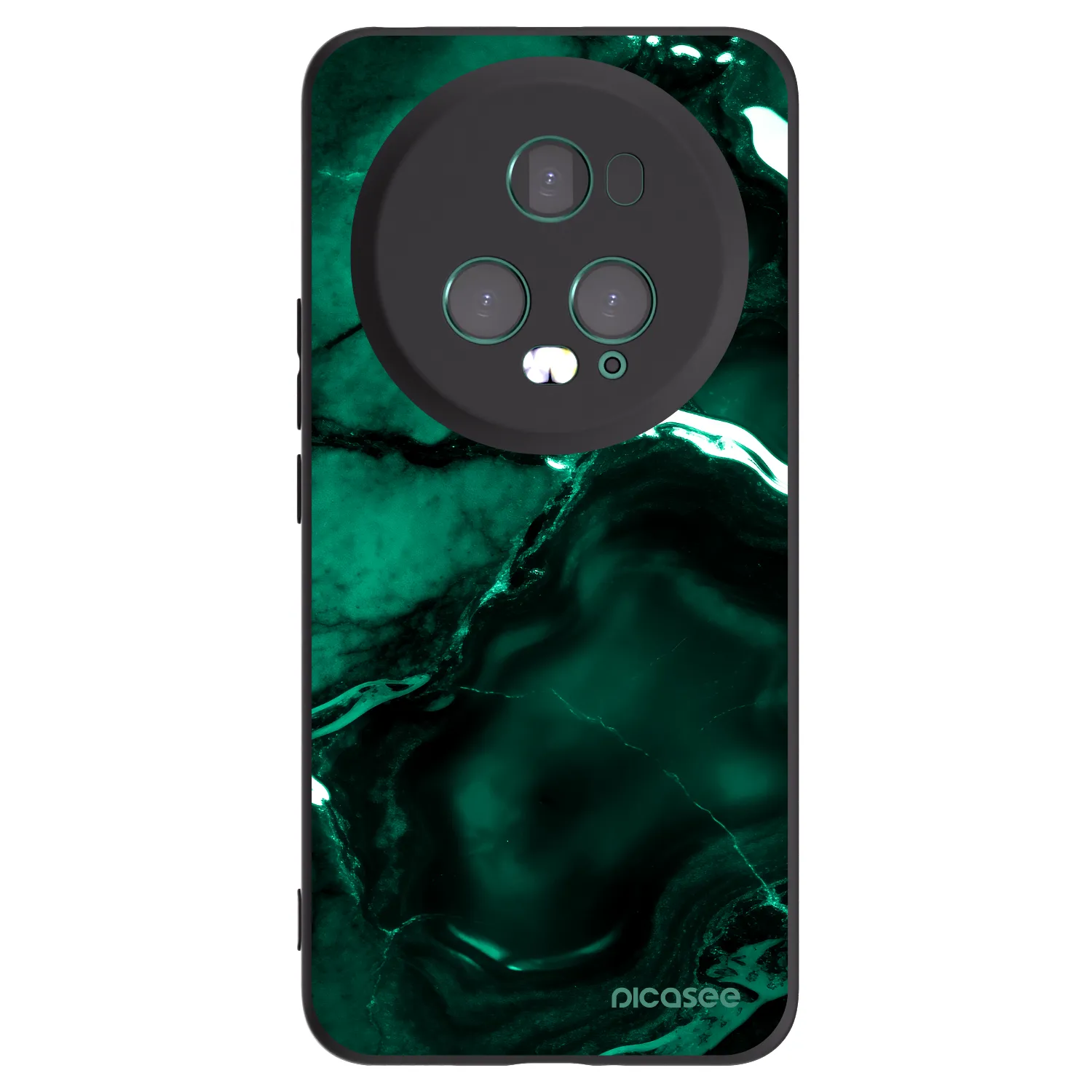 Picasee crna silikonska maskica za Honor Magic5 Pro - Dark emerald