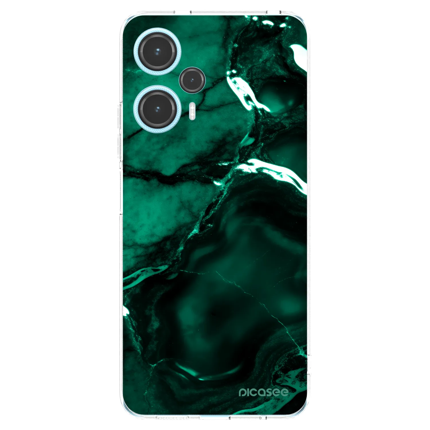 Picasee silikonska prozirna maskica za Xiaomi Poco F5 - Dark emerald