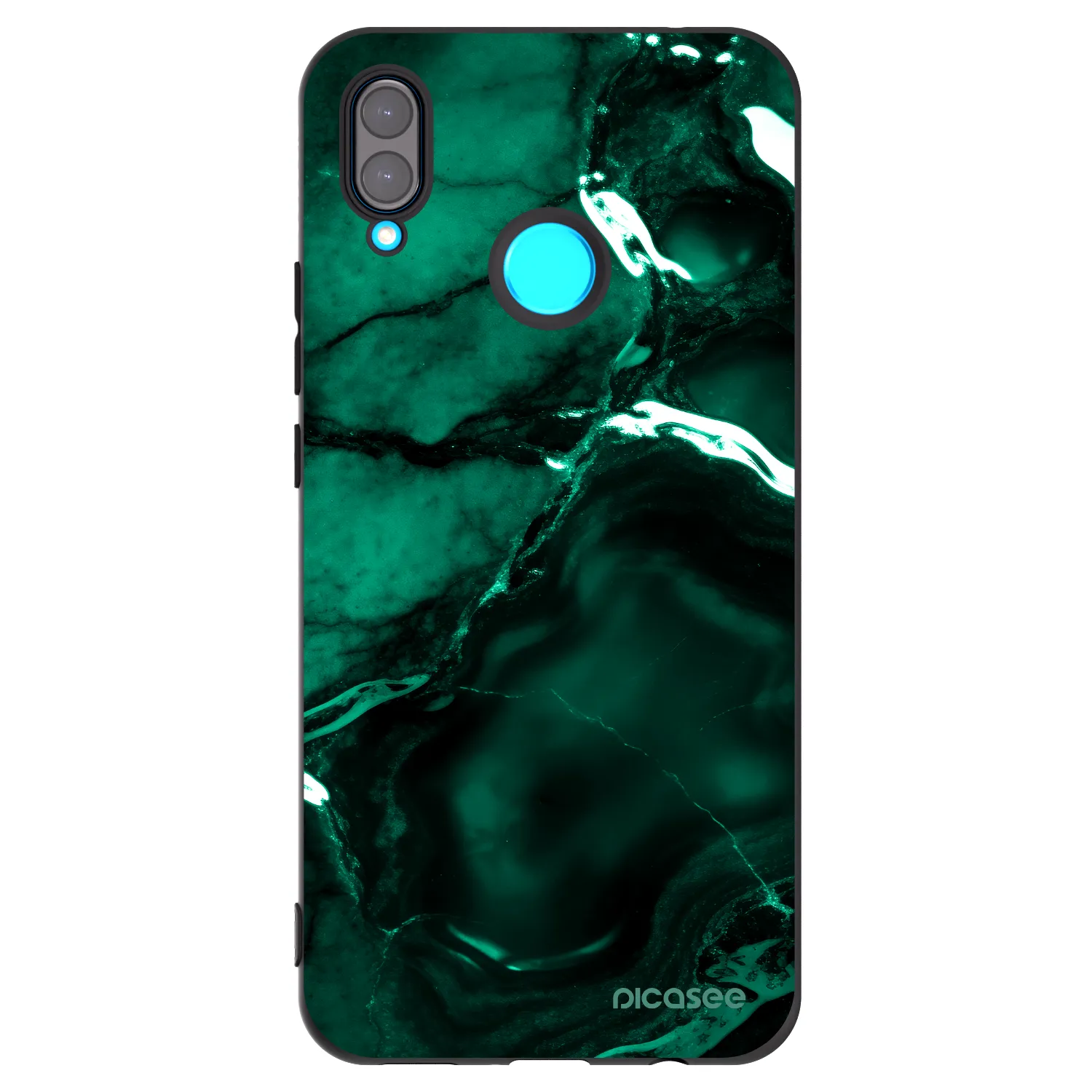 Picasee crna silikonska maskica za Huawei Nova 3i - Dark emerald
