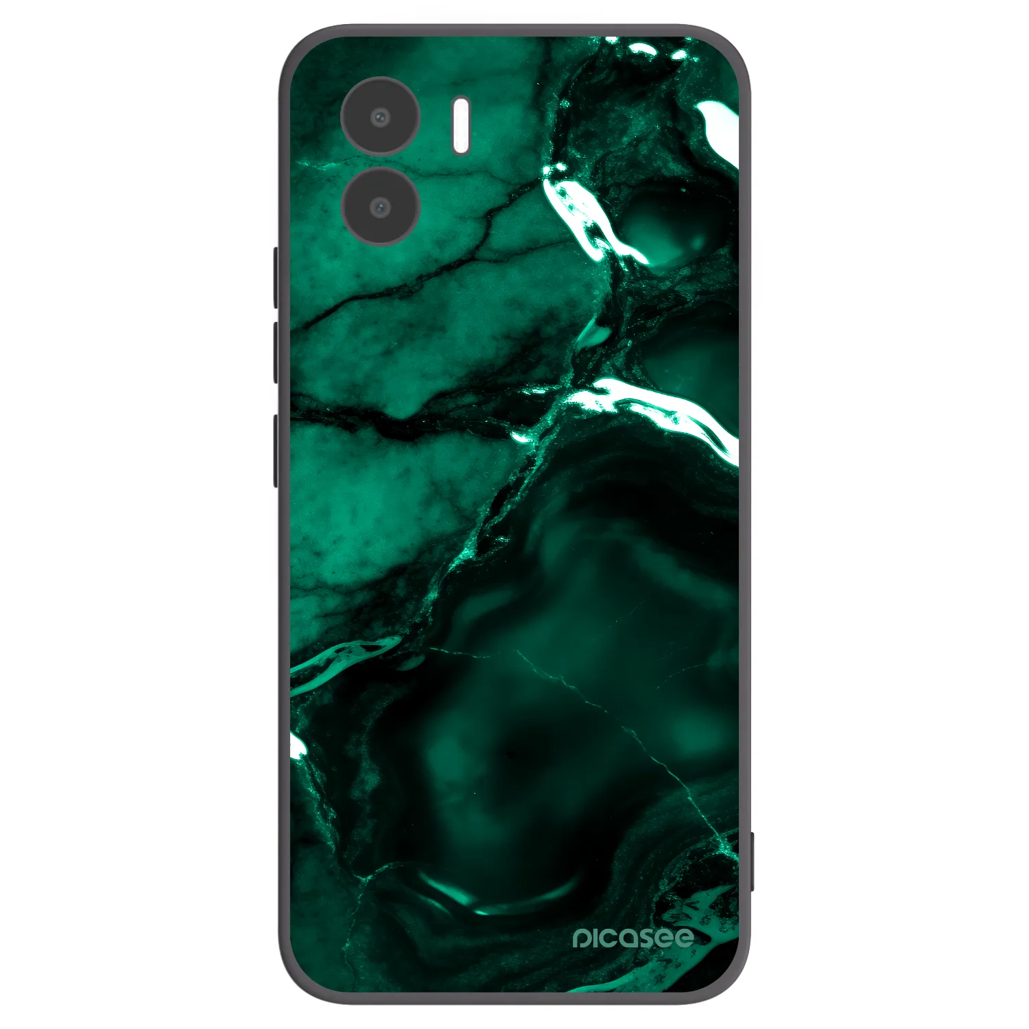 Picasee crna silikonska maskica za Xiaomi Redmi A2 - Dark emerald