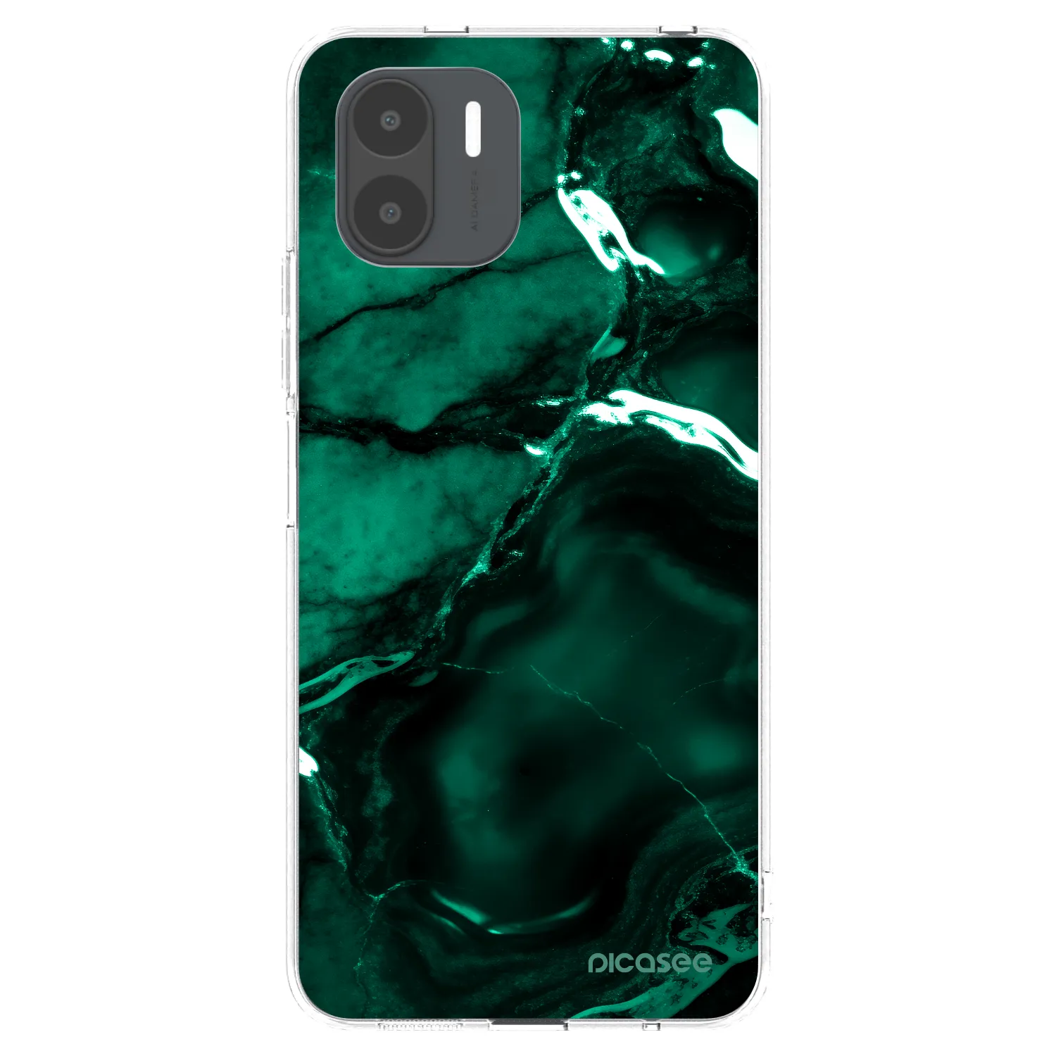 Picasee silikonska prozirna maskica za Xiaomi Redmi A2 - Dark emerald