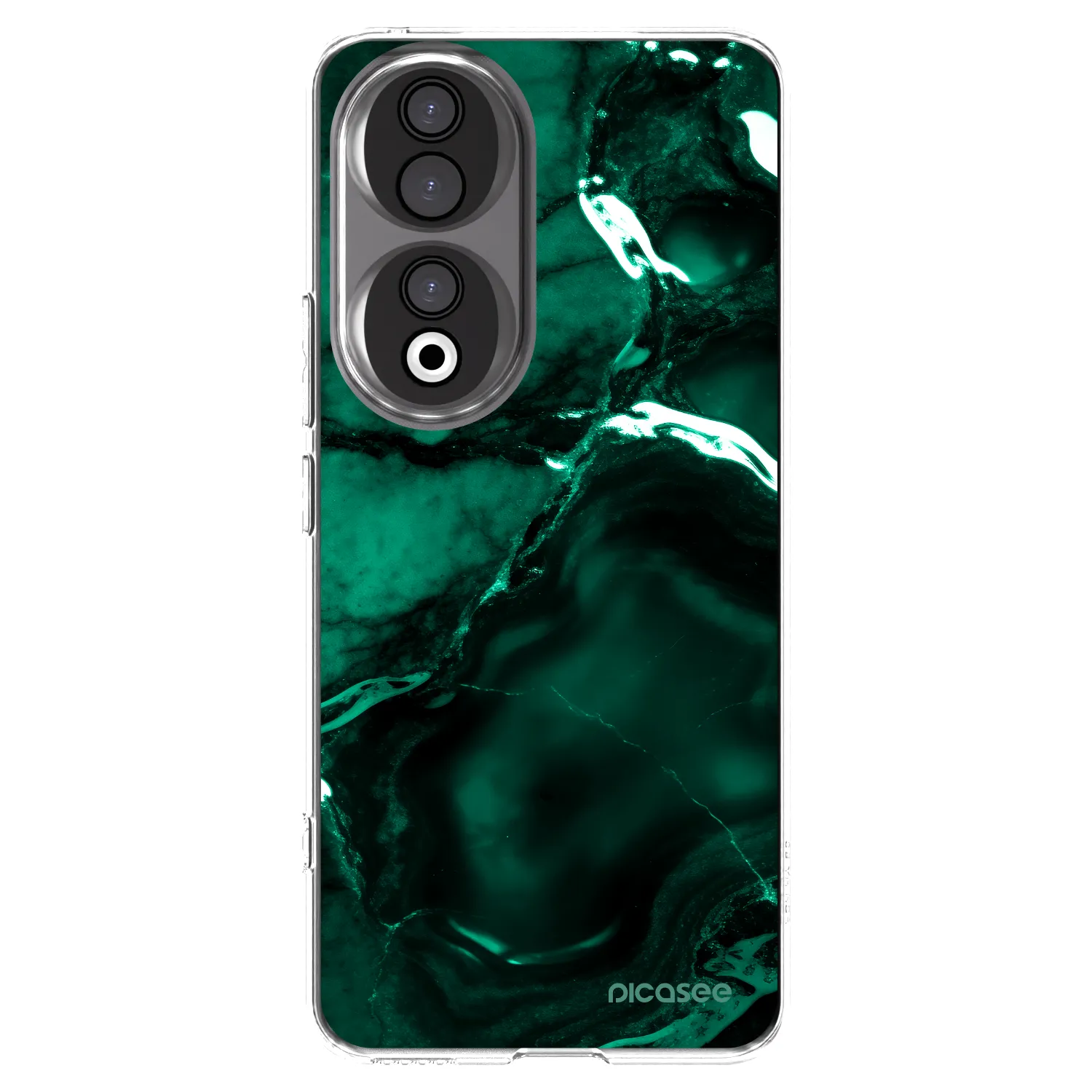 Picasee silikonska prozirna maskica za Honor 90 5G - Dark emerald