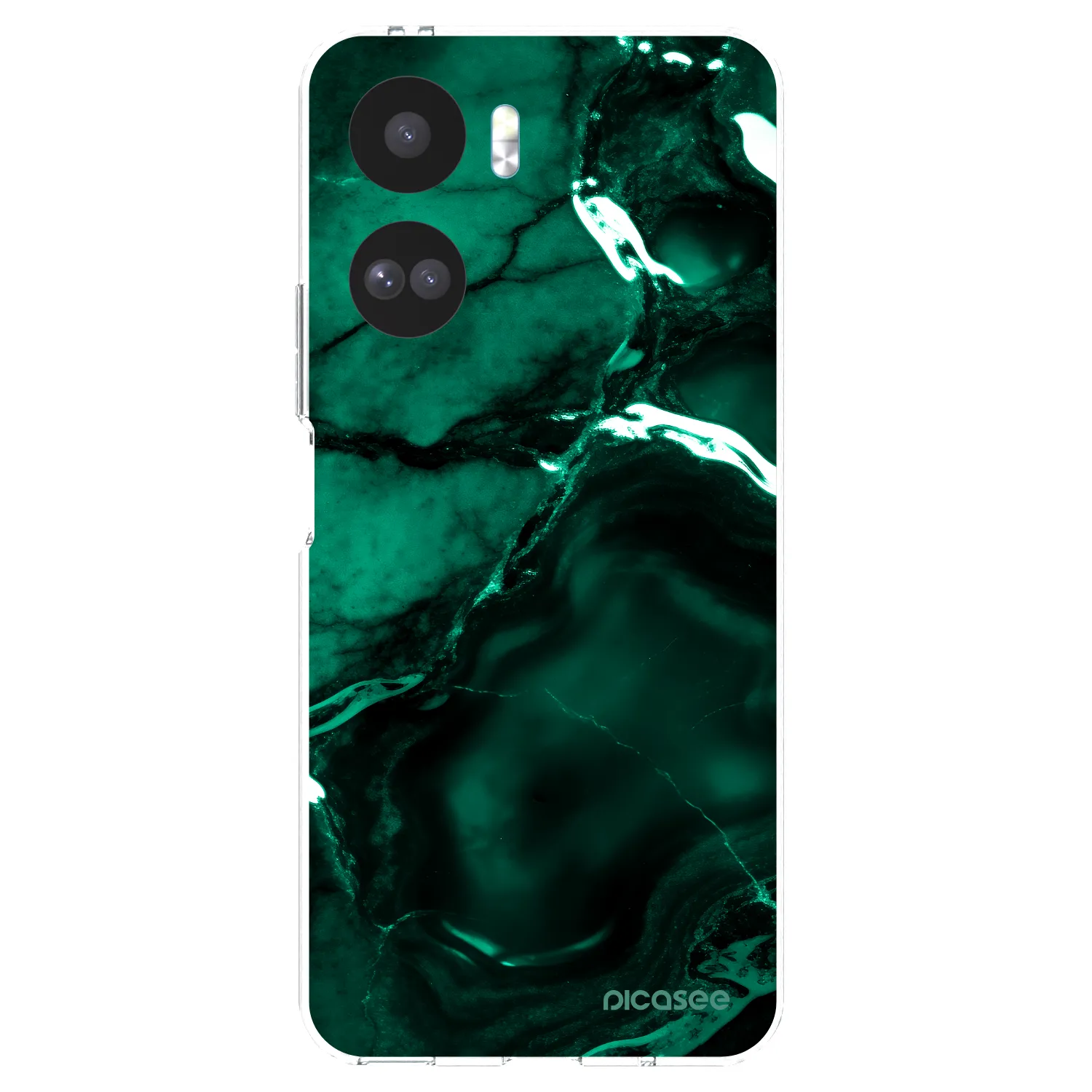 Picasee silikonska prozirna maskica za Honor 90 Lite 5G - Dark emerald
