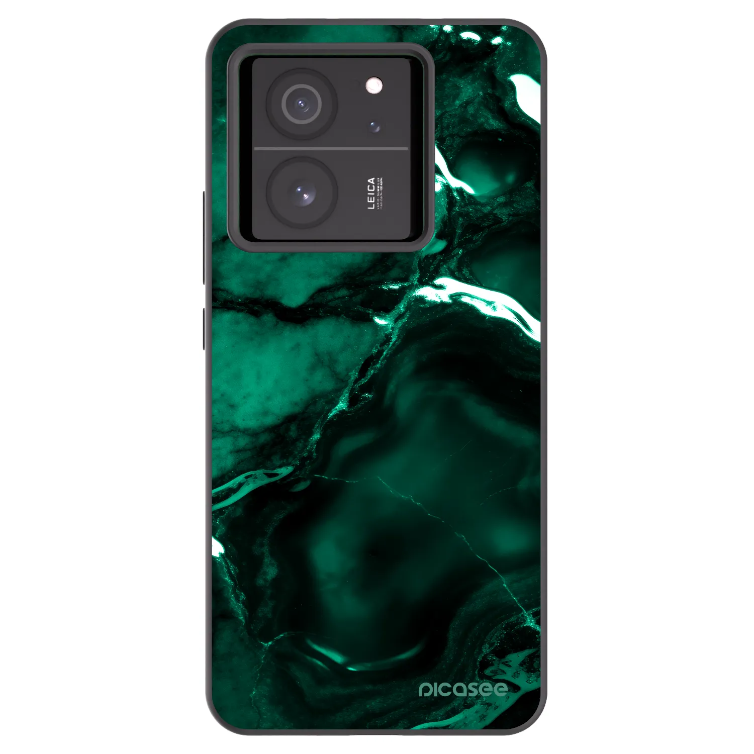 Picasee crna silikonska maskica za Xiaomi 13T - Dark emerald